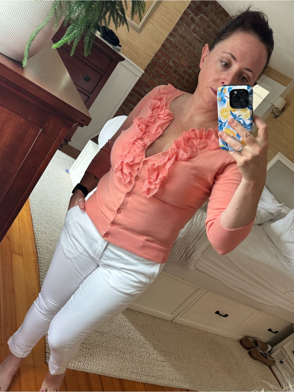 Ruffle cardigan